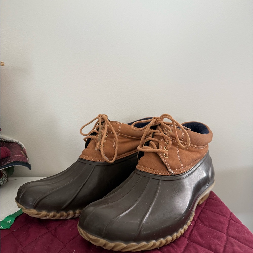 Tommy Hilfiger Brown and Black Duck Boots
